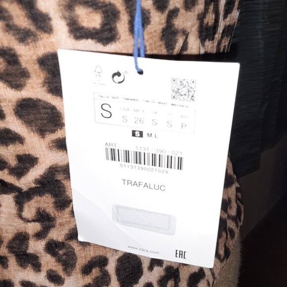 Zara Small Lace Animal Print cami NWT - Picture 5 of 6